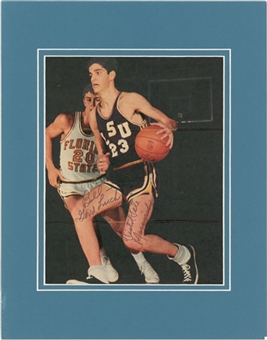 Pete Maravich Autographed and Inscribed LSU Matted Magazine Photograph (JSA)